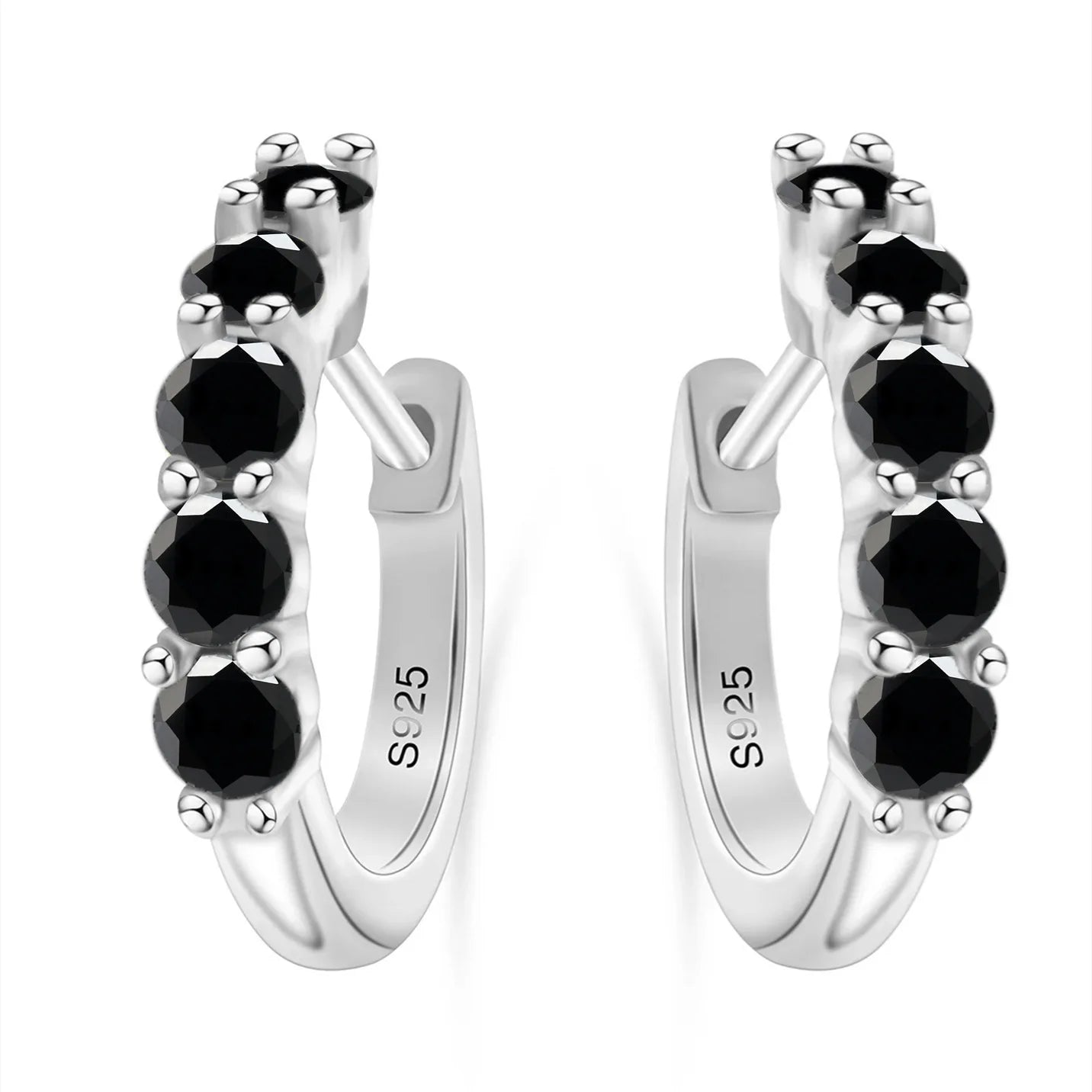 925 Sterling Silver Earrings with 1 CT Total Moissanite  Exquisite Jewelry Gift for Weddings & Parties, Sparkling Classic Style