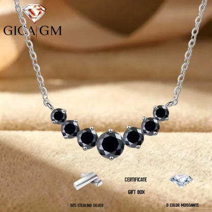 2.8CT Total Moissanite  Necklace Elegant 925 Sterling Silver Neck Jewelry Decoration Gift for Proposal Engagement Birthday Gift