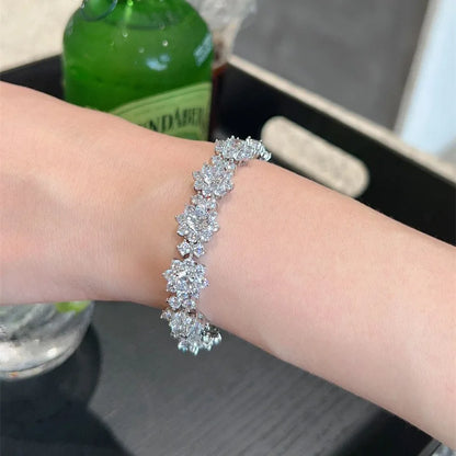 LYEE CYEE S925 Moissanite Bracelet, Fashion Party Engagement Wedding Anniversary Gift Wedding Anniversary Certificate, Mother's Day Gift